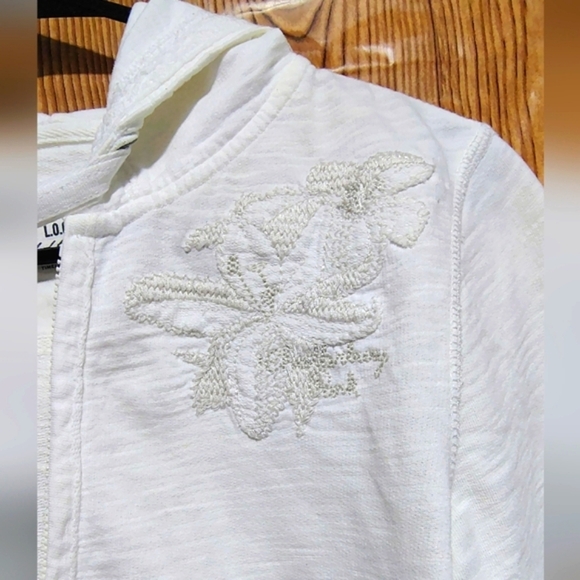 H&M White Short-Sleeved Hoodie Sweatshirt - Picture 3 of 6